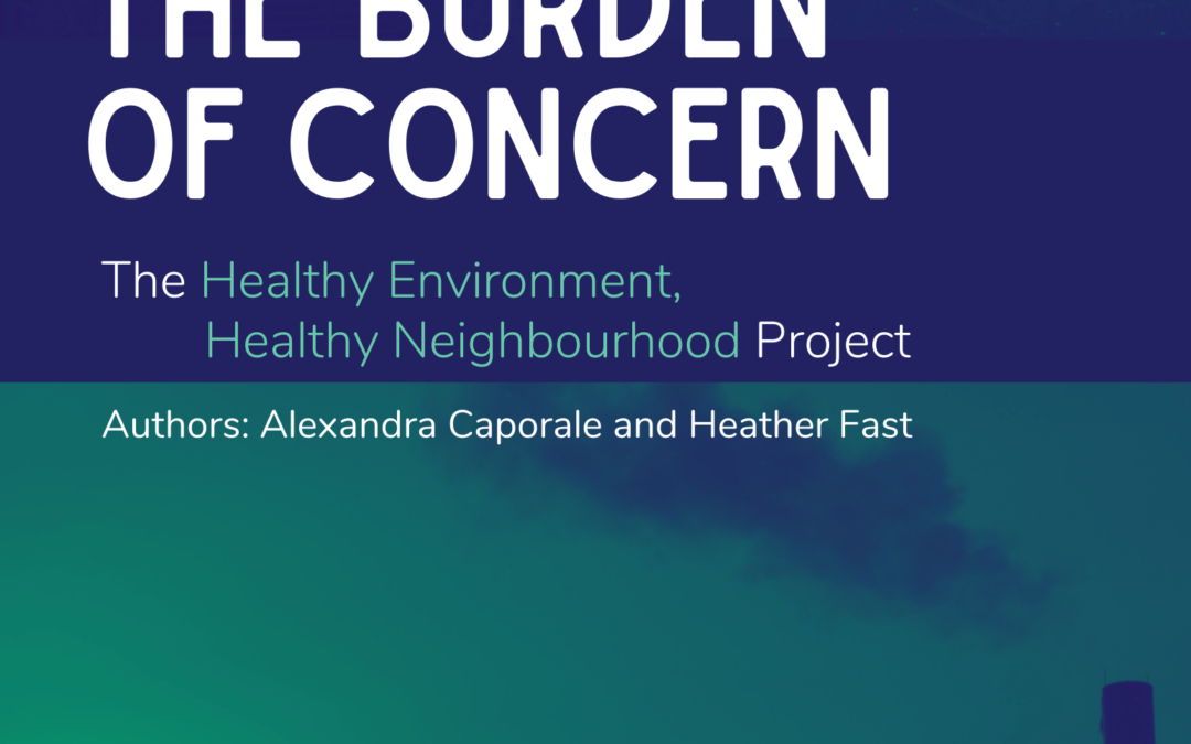 The Burden of Concern: The Healthy Environment, Healthy Neighbourhoods Project